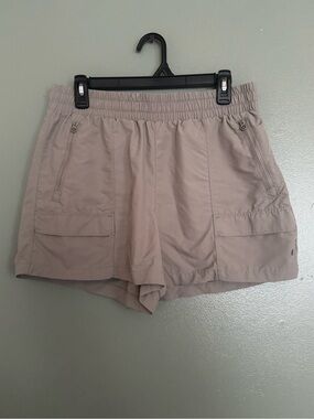 Layer 8 brand women's sports shorts, size M, made of 100% nylon with Qwick-Dry t